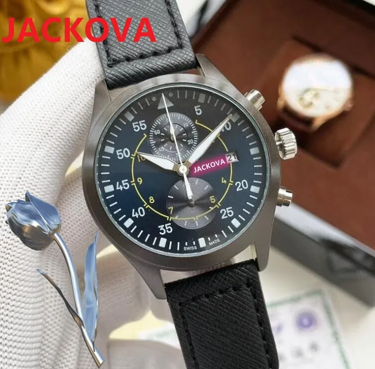 Pięć zegarków męskich ES Wszystkie tarcze działają o średnicy o średnicy 40 mm Watch Wysokiej jakości europejska marka chronografu