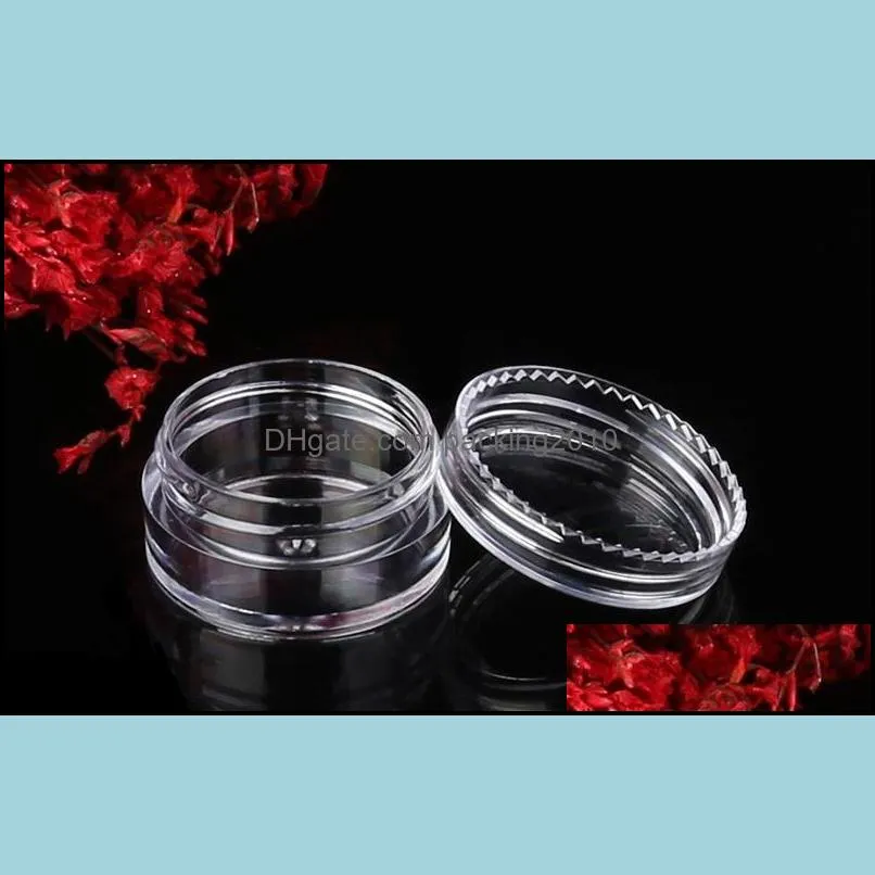 5gram cosmetic plastic jar clear base cream empty pot sample jar 5ml mini plastic bottle nail art glitter powder container case sn2601