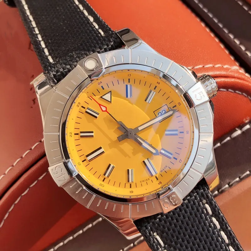 Classic Fashion Men's Watch 43mm nylon strap ontwerper Multifunction Automatisch mechanisch bedrijf Sapphire Crystal Water Resistant Chronograph 2022