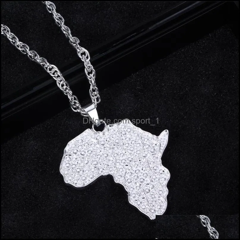 hip hop jewelry africa map pendant necklaces color gold jewelry for women men african maps jewellery gifts mens necklaces