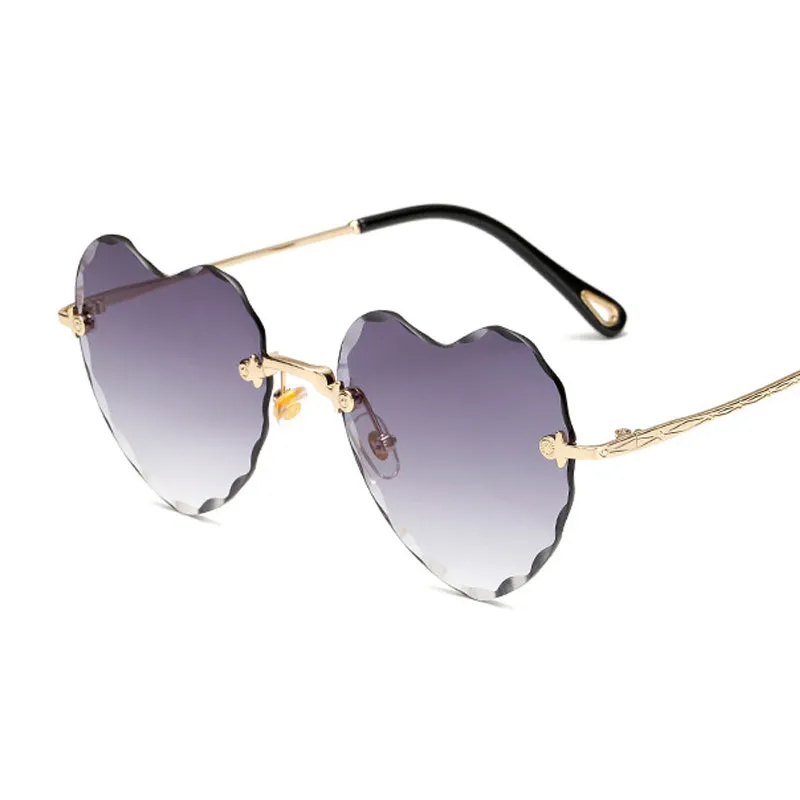 Heart Sunglasses Women Rimless Heart Shaped... From Jcm524  display picture 1