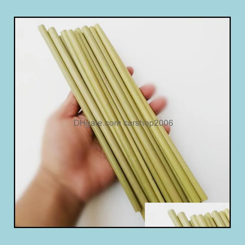 100sets bamboo straws sets reusable eco friendly handcrafted natural bamboo drinking straws and cleaning brush sn1729