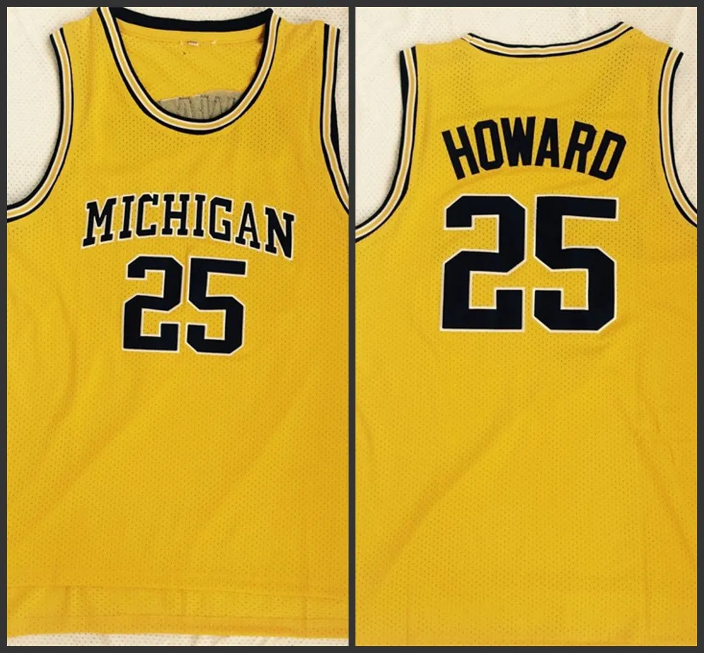 Masculino de basquete Michigan Wolverines #25 Jace Howard Retro Basketball Limited Jersey