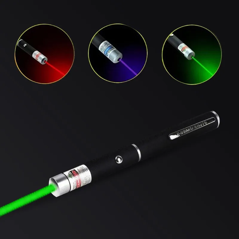 Pointeur Laser de haute qualité, stylo de démonstration d'enseignement de Projection Laser, jouets de nuit pour enfants, Kit d'outils tricolore rouge vert violet