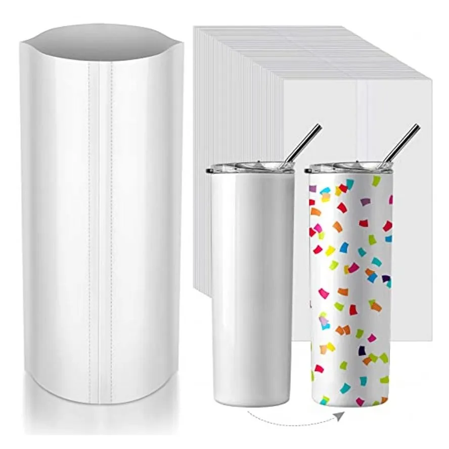 Sublimation Shrink Wrap Film 5 Sizes Heat Transfer Bags White Bands For