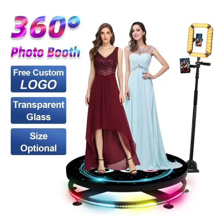 Other Stage Lighting 360 Photo Booth Degree Video Camera Wireless Automatic Machine Operation Slow Stand Motion Portable Rotating for Events Parties