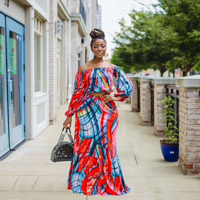 Two piece maxi dress casual outlet