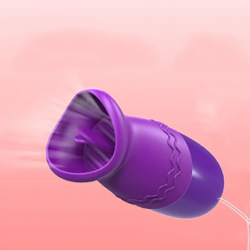 sexy Toys for Women Nipple Tongue Licking Sucker Vibrator Leather Case Clitoris Stimulator Female Masturbator Accessories