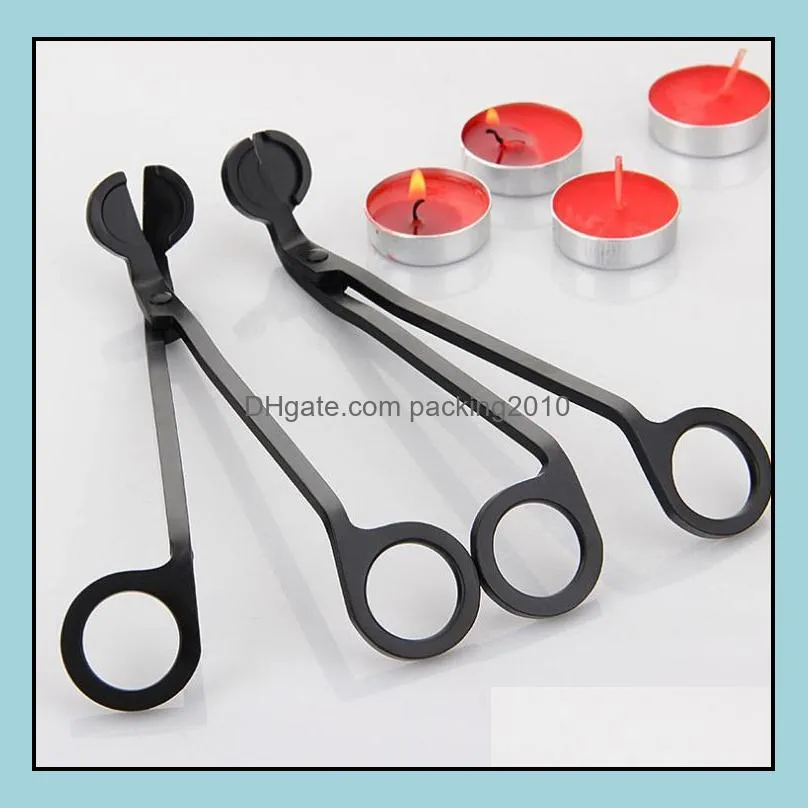 Scissors Hand Tools Home Garden Selling Candle Wick Oil Lamp Steel Stainless Trimmer Scissor Cutter Snuffers Tool Sn2424 Drop Delivery 202