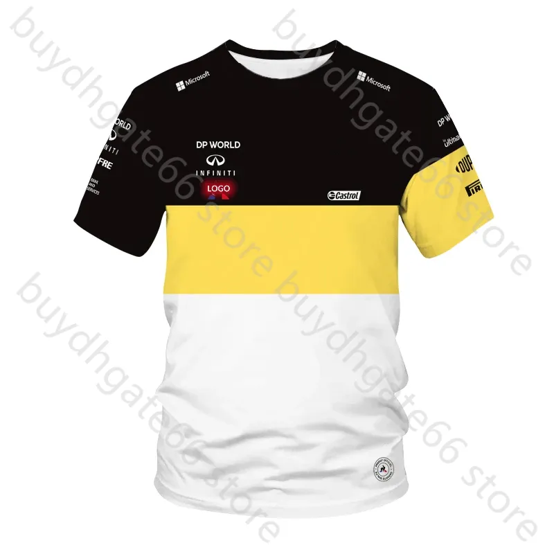 2022 F1 Team Racing Formel 1 Men's T-shirt Summer Selling Renault Digital Printing Short-Sleeved and Women's Sports Cycling Quick-Torking