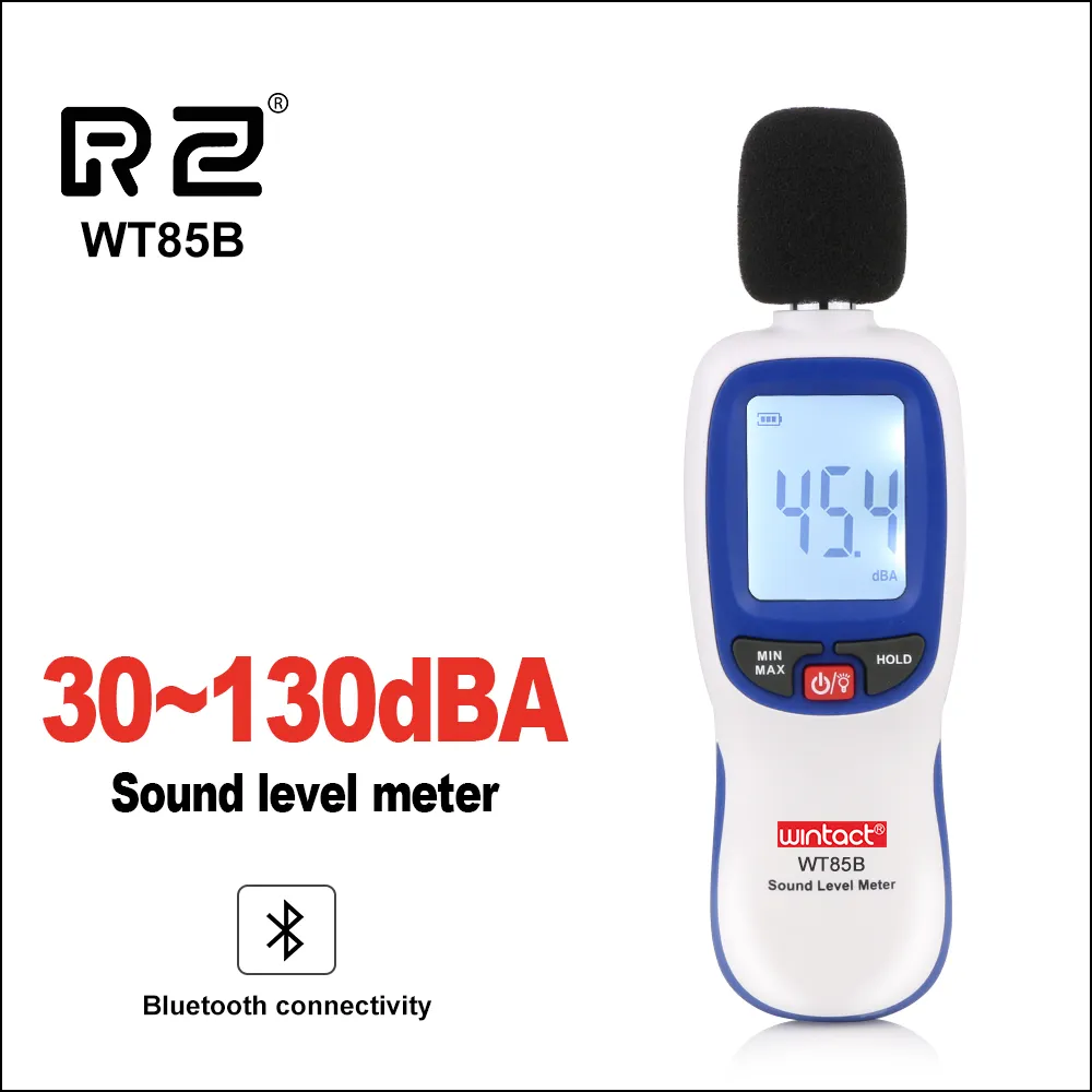 مصغرة مستوى الصوت الرقمي متر 30 ~ 130dB الضوضاء الرقمية ديسيبل ديسيبل متر مع شاشة اختبار صوت بلوتوث