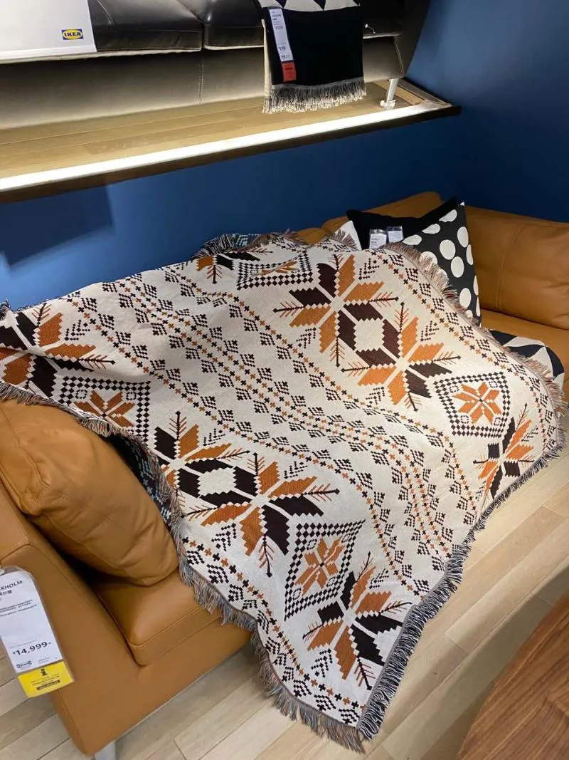 Couvertures nordique rayé couverture décontractée impression 3D serviette Plaid voyage tapis canapé couverture drap de lit pour enfants adultes couvertures