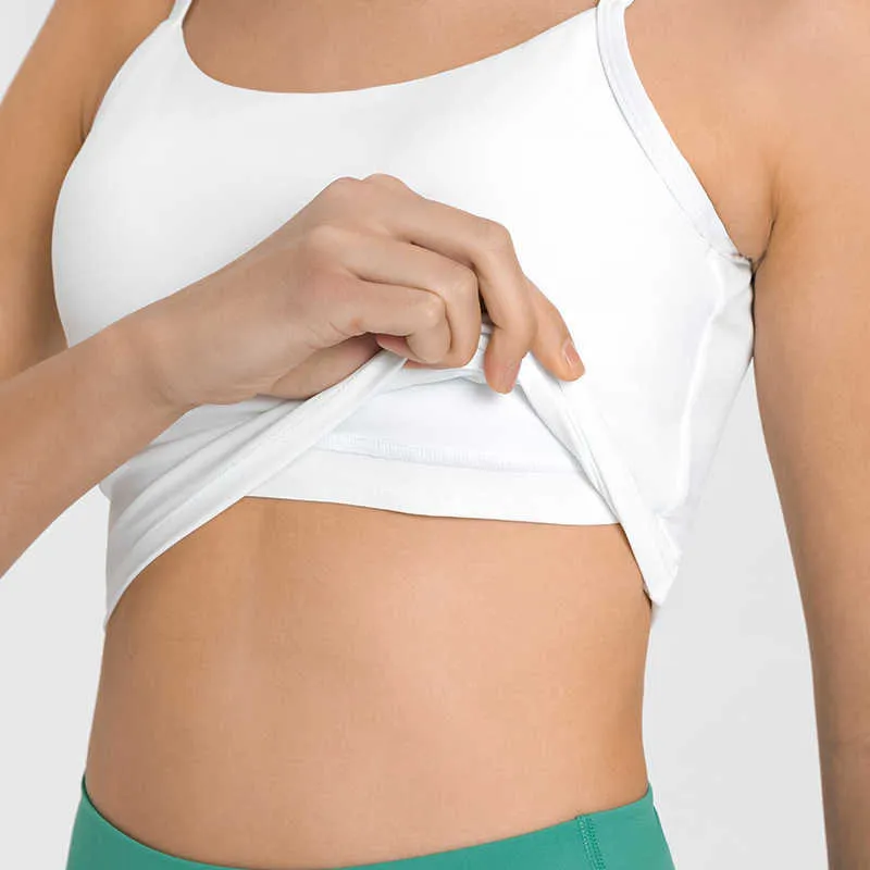 Women Y-Back Racerback Spaghetti Straps Yoga Bras Tops - WF Shopping