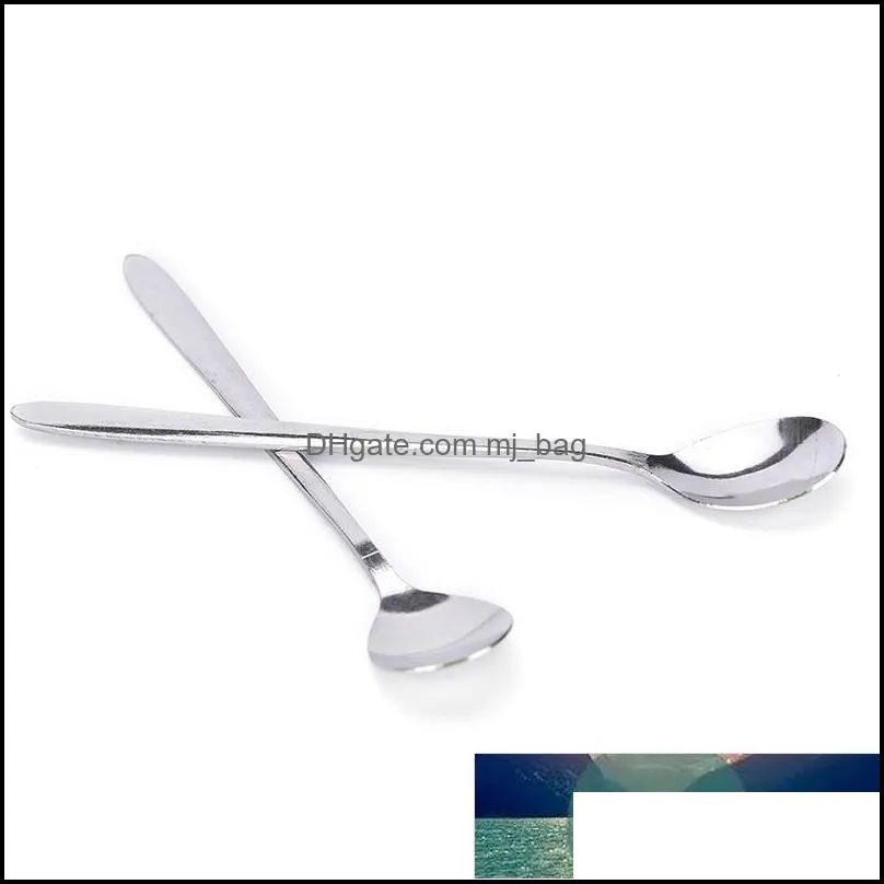 1PCS 16CM Spoon Long Handle Stainless Steel Teaspoon Creative Ice Cream Coffee