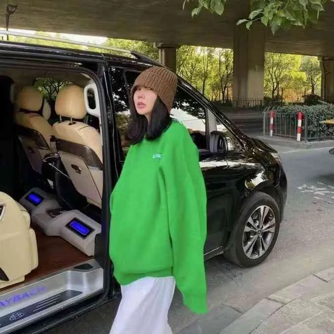 公式サイト オフィシャル通販サイトです デザイナーフーディーズbbalencaigas Ssファッションメンズセーター22秋と冬のパリクラシックコーラ波緑のニットレターセーターポピュア 安い販売中 Reem Co In