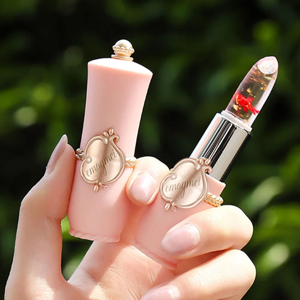 Moisturizer Langdurige Jelly Flower Lipstick Make Temperatuur Kleur Wijzigen Lip Blam 6 Kleuren Bloem Lipstick Gratis DHL 60PCS