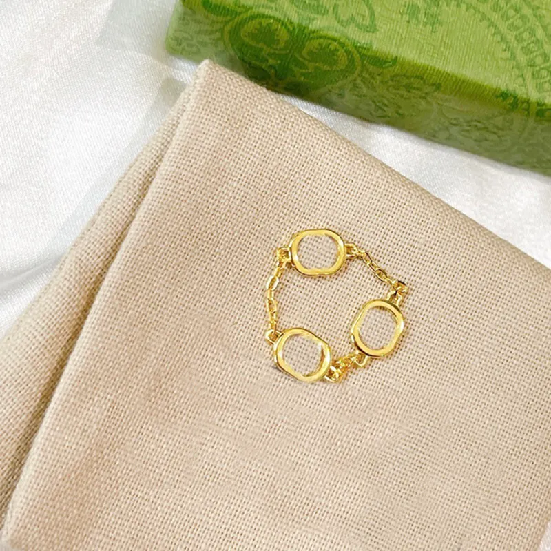 Anillos de diseñador a la moda para mujer, anillos de cadena de oro, compromisos para mujer, anillos de diseñador, joyería S925, adornos de plata esterlina 2022