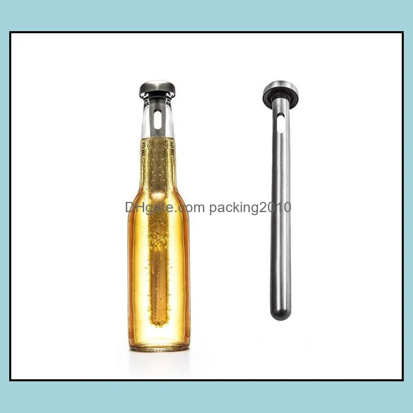 ice buckets and coolers stainless steel wineliquor chillercooling rod in-bottle pourer beer chiller stick chill alcohol icedrink