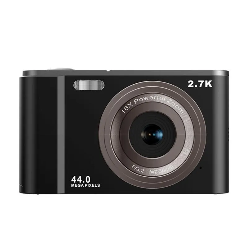 Digital Cameras Camera 2.7K HD 44MP Vlogging med 16x Zoom, kompakt fickfyllningsljus för barn tonåringar