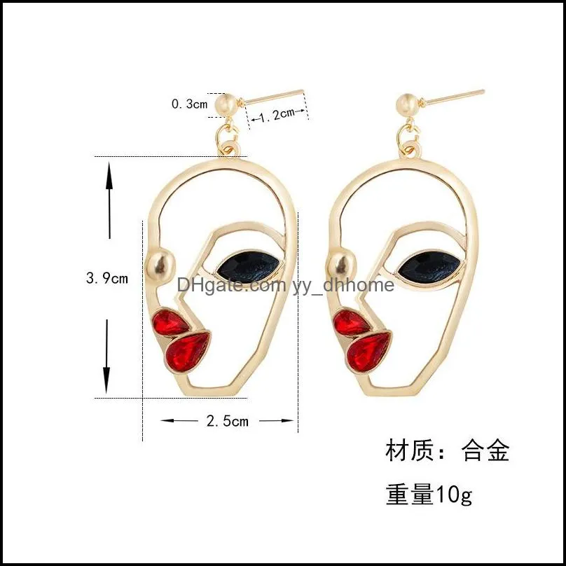 Fashion Face Mask Abstract Earrings New Simple Personality Exaggerated Punk Style Earring For Woman Girls Jewelry Gift Party