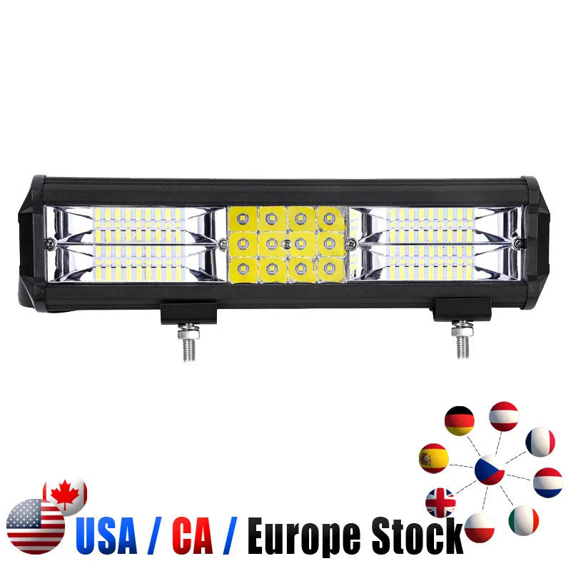 LED Reflight Bar 12 -calowe zakrzywione paski LED Światła drogowe 288 WWLED FOG Lighting z zestawem wiązki przewodów do ciężarówki do ciągnika samochodu lub ciężkiego sprzętu itp. Crestech168
