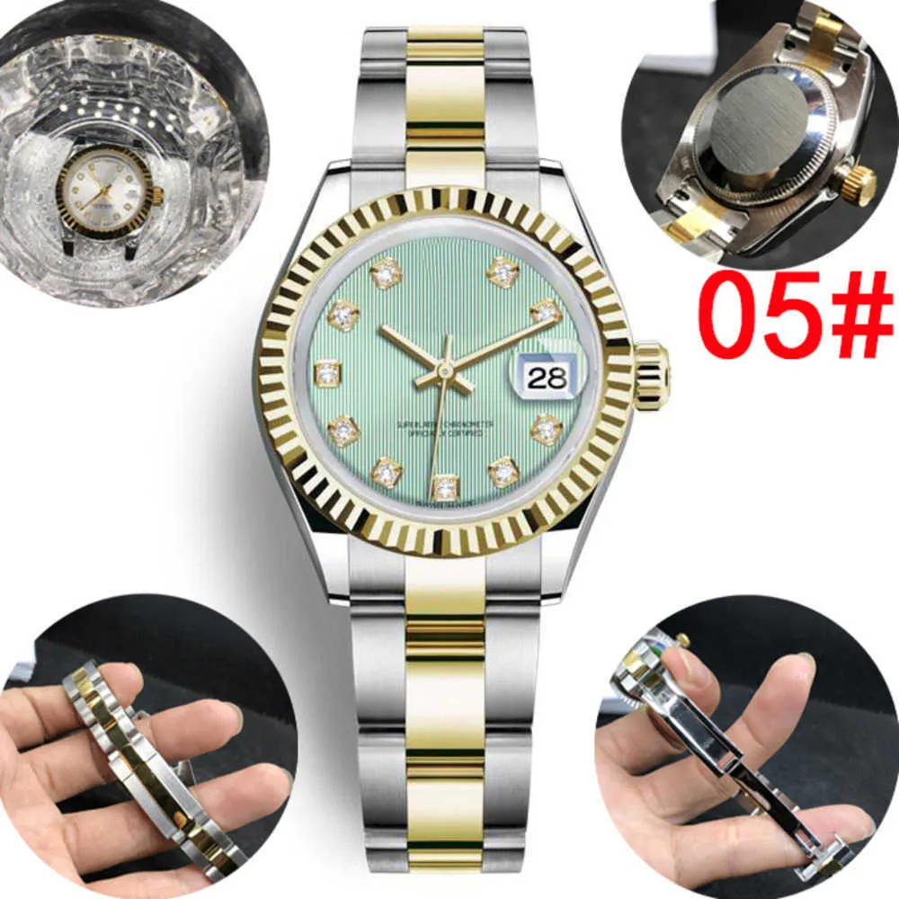 Kobiety oglądają 26 mm różową złotą bransoletę mechaniczne automatyczne zegarki pionowy pasek teksturowany damska sukienka zegarek pełna stal nierdzewna wate260f