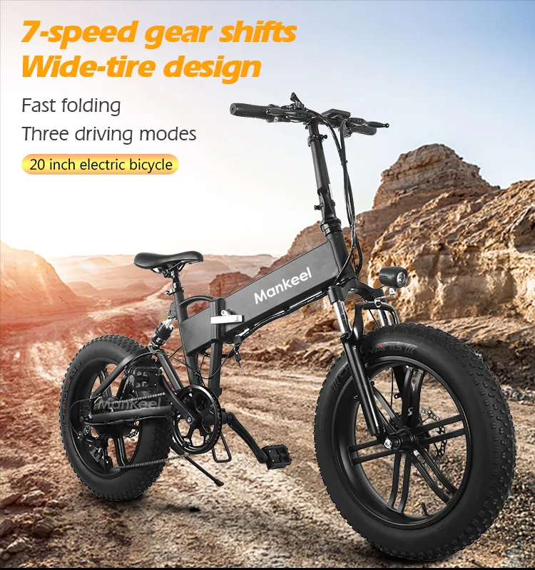 Mankeel Elektrofahrrad MK011 750 W 20 Zoll Lithium-Batterie abgedeckt 45 km Off-Road-Faltrad