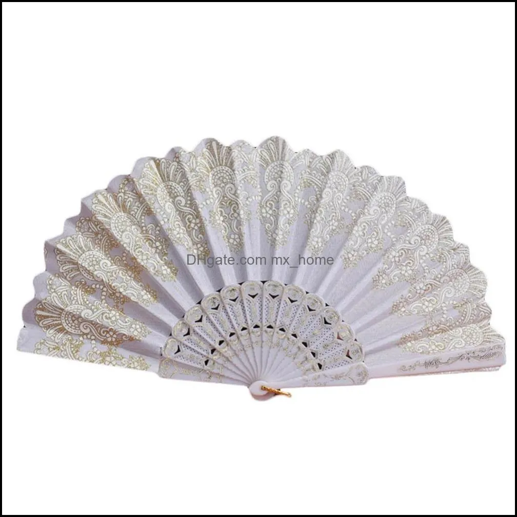 Hot Sale Special Offer Favors And Gifts Decorations Kids Spanish Style Lace Folding Hand Held Flower Fan For Dance Party