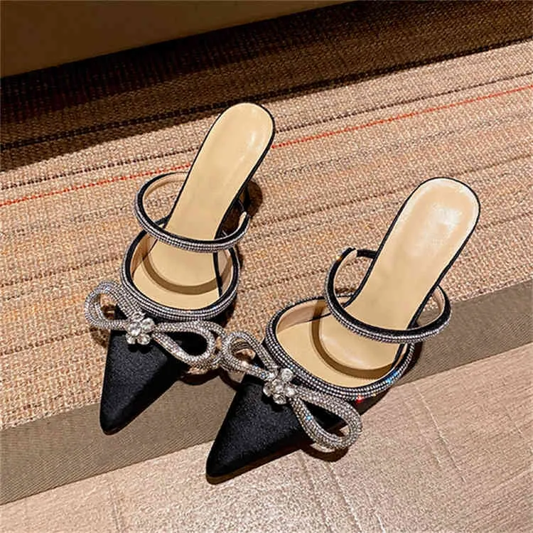 Sandals Mach high heels women's summer casual fashion pointed bow cross belt winding shoes