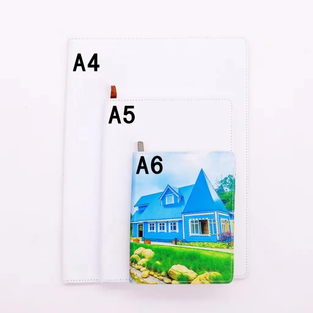 Groothandel Volledig prannen Sublimatie Notebook A4 A5 A5 Knuitboeken Blanco White Heat Transfer Printing Notepads voor DIY Student Note Book met pagina's Schoolbenodigdheden