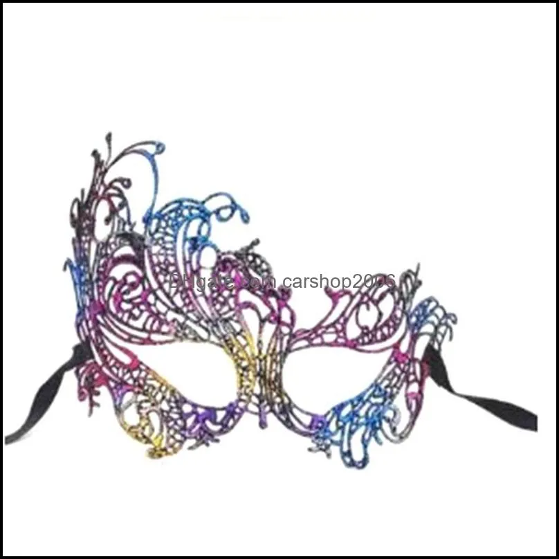 NEWSexy Colorful Bronzing Lace Mask Half Face Party Wedding Mask Fashion Dance Clubs Ball Performance Carnival Masquerade Masks