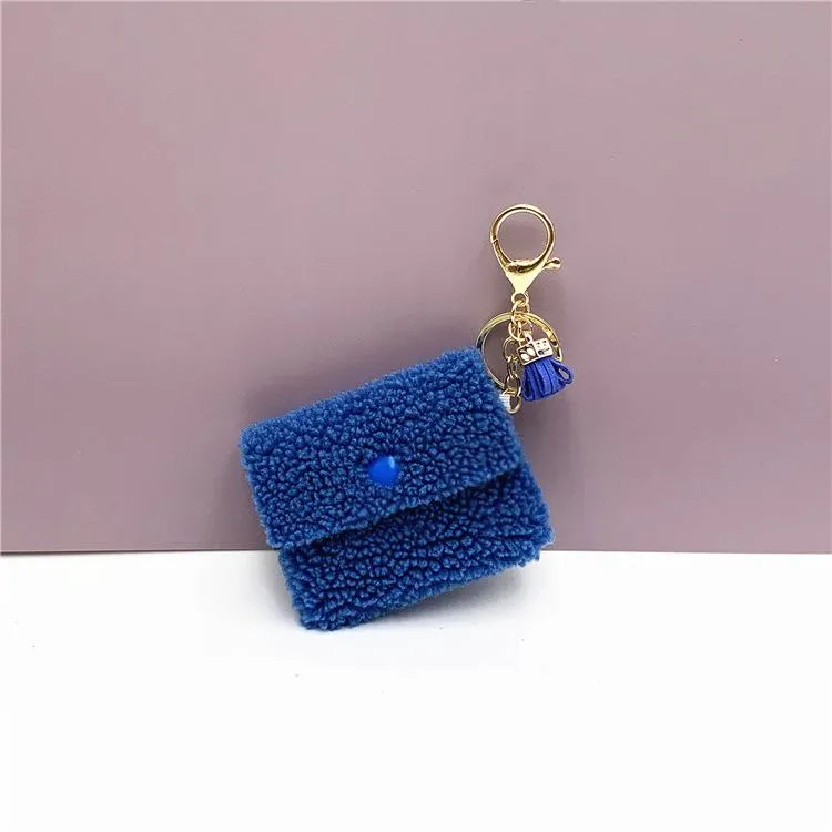 New Mini Coin Purse Keychain Candy Color Cute Coin Keys Case Pendant Data Cable Storage Bag Key Chain