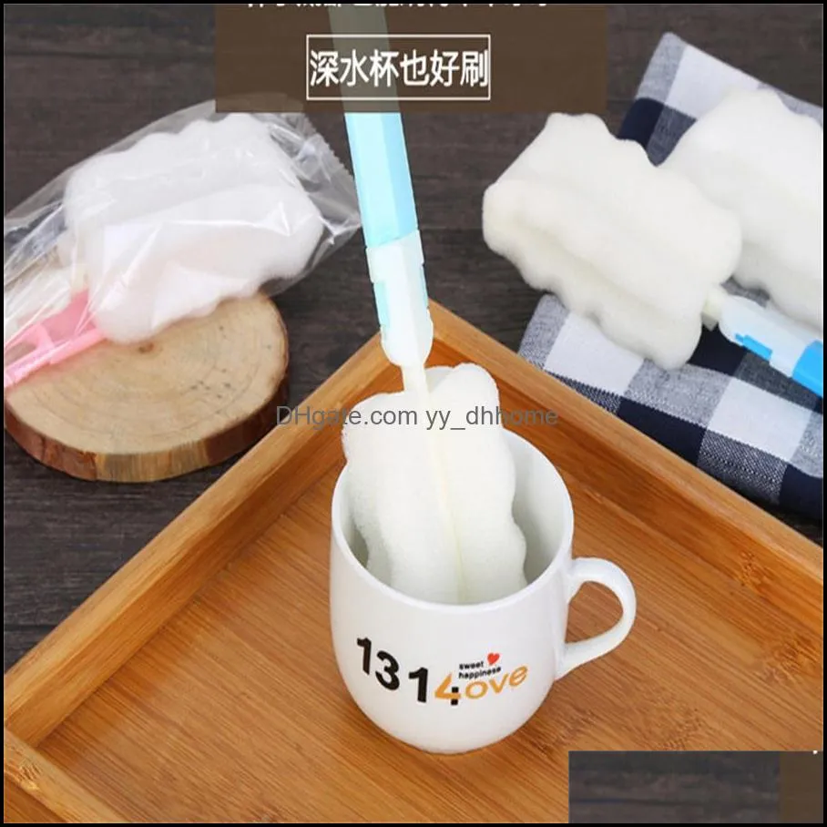 Kitchen Tools Insulation Cup Folding Cup Brush Removable Bottle Sponge Cleaning Wholesale With Packaging
