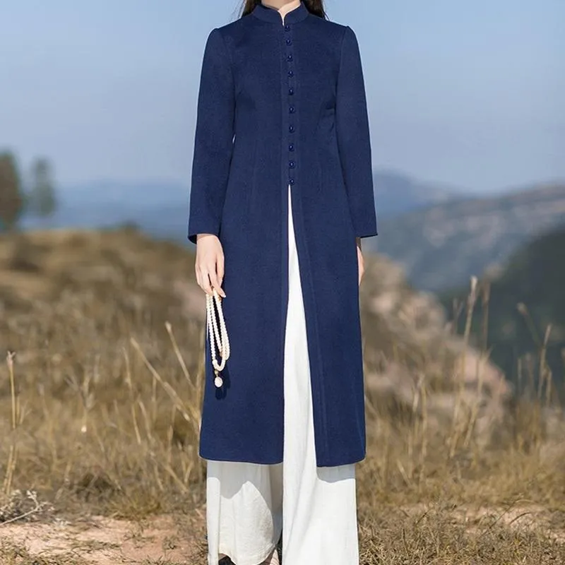 Vêtements ethniques Cheongsam Hanfu Sigle de robe chinoise Femmes Oriental National Tai Chi Vintage 2 pièces Tang Suit 12029