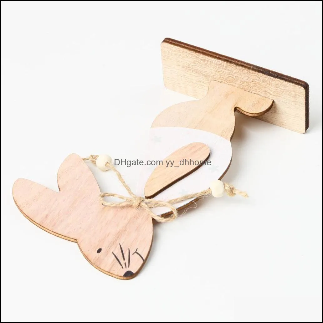 NEWEvent Party Decoration Bunny wood table Creative Easter Rabbits Wooden furnishing articles Rabbit tabletop decorations RRD13017