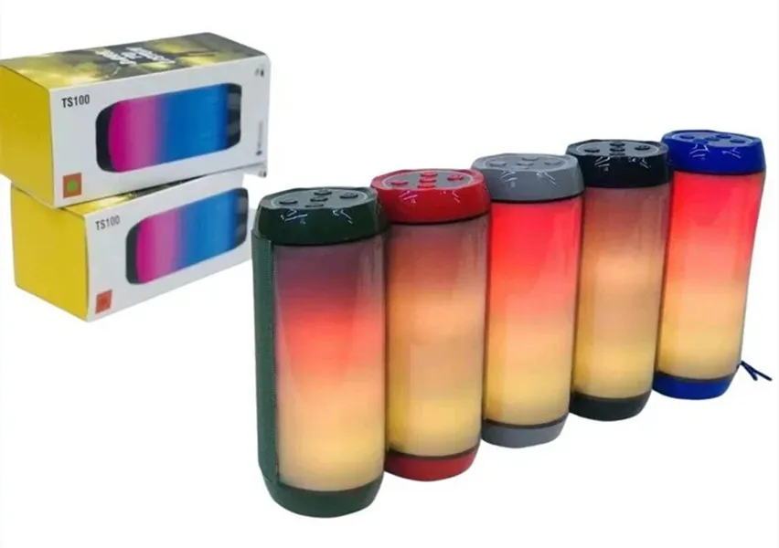 Pulse 4 wireless Bluetooth speaker with colorful LED lights and plastic ...
