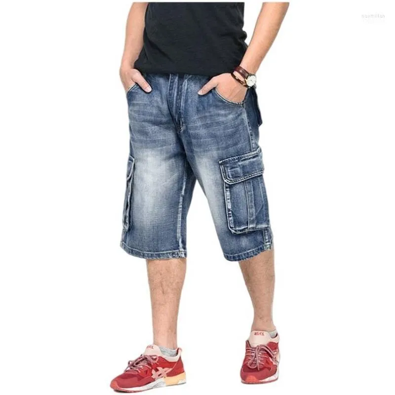 Loose Cargo Jeans With Multi Pocket Mens Denim Cargo Shorts For