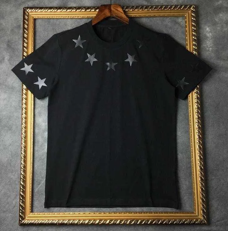 Summer Designer Mens T-Shirt short sleeves black White classic style five pointed star T Shirt Men Tee round neck fashion top TShirt