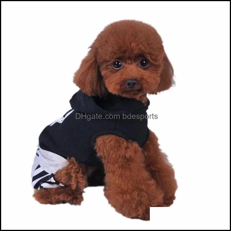 Pet Dog Clothes Sports Wear Brand Animals Black Skull Jumpsuits For Yorkshire Puppies Supplies New