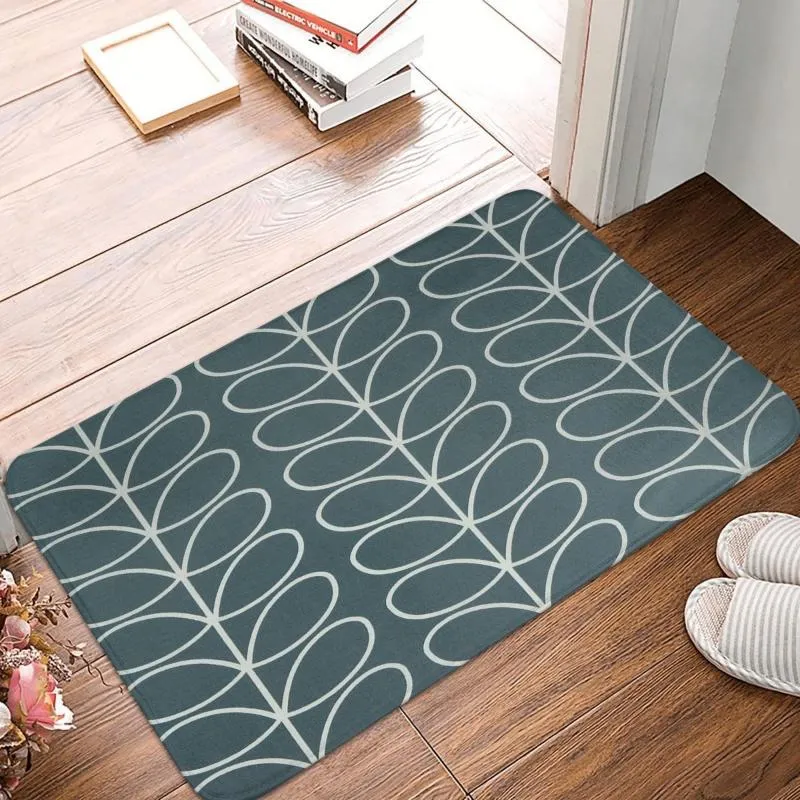 Teppiche Orla Kiely Blatt-Fußmatte, modern, weich, für Badezimmer, Küche, Bodenteppich, Türvorleger, Einfachheit, saugfähiger Teppich