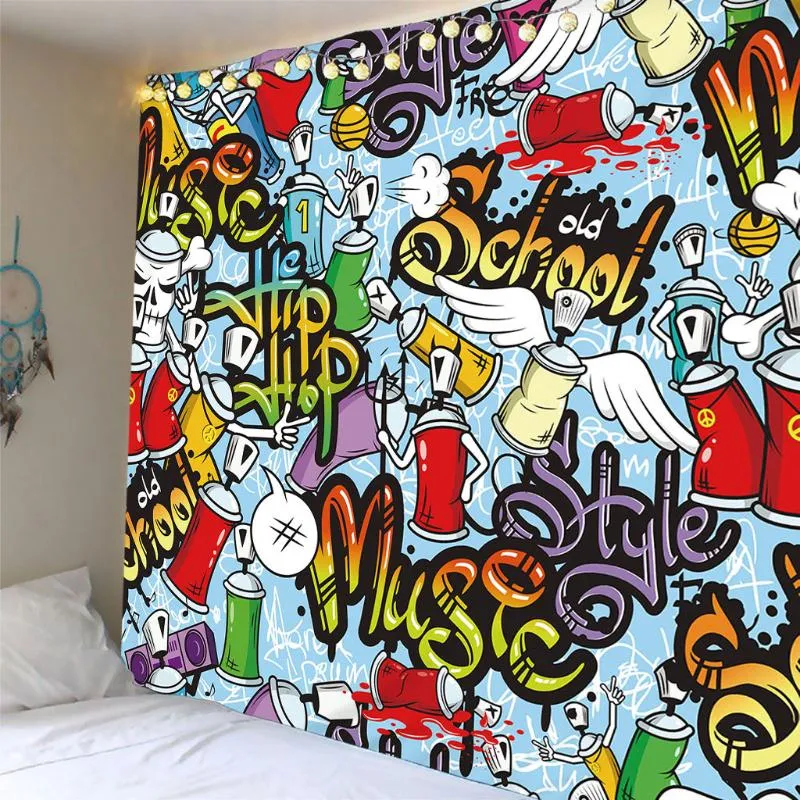 Wandteppiche, Graffiti-Wandteppich, Wandbehang für Kinder, Tagesdecke, Wohnheim-Abdeckung, Strandtuch, Hintergrund, Kunst für Zuhause, Zimmer, mehrere Größen, DropshipTapestries