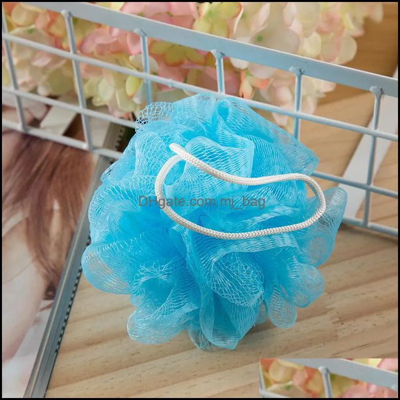 30 gram bath flower shower sponge mesh pouf nylon small mesh bath ball mesh shower bath sponges