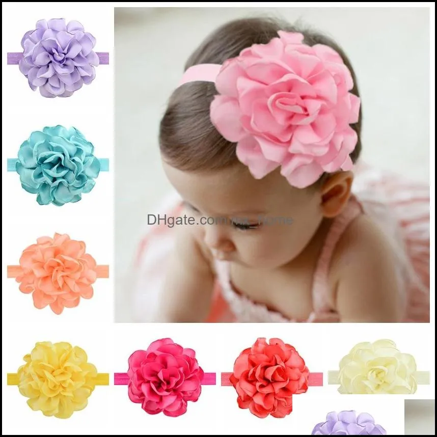 Bebê meninas headbands vívido enterro flor infantil crianças acessórios de cabelo headwear bonito hairbands ornamentos peônia faixas de cabeça kha19 gota entrega 2