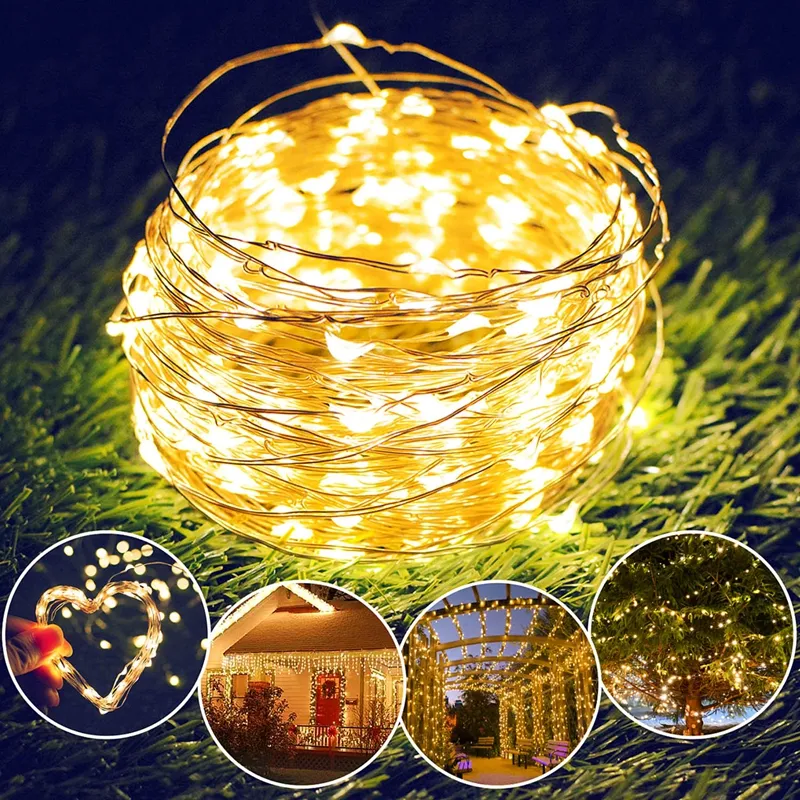 Guirlande Lumineuse LED En Fil De Cuivre Pour Sapin De Noël - Guirlande