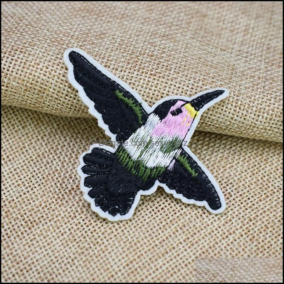 10pcs flying birdes for clothing bags iron on transfer applique for jeans sew on embroidery diy