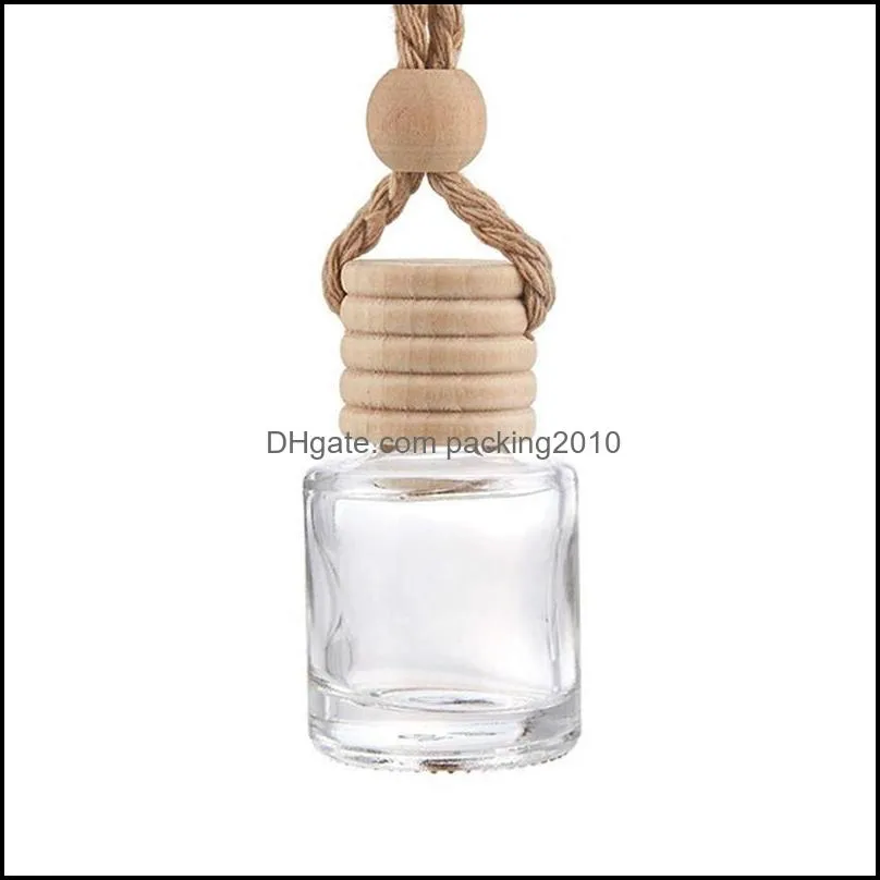 Car Perfume Bottle Pendant Perfume Ornament Containers for Essential Oils Diffuser Fragrance Empty Glass Bottles Package