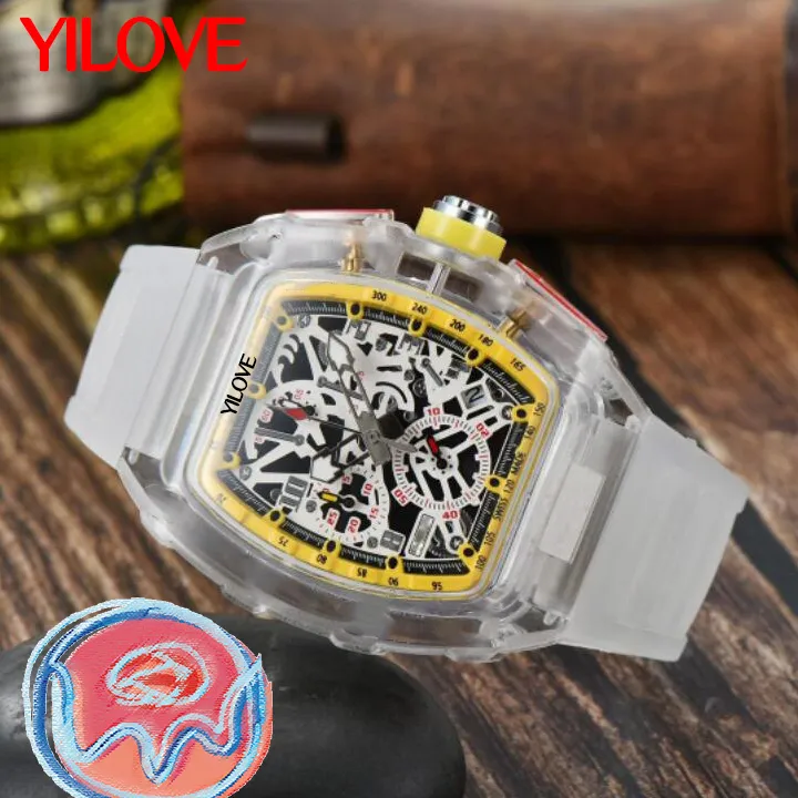 43 mm movimento al quarzo tipo barile orologio da uomo personalità tendenza skateboard adolescenti amore cronografo orologio zaffiro sport all'aria aperta orologio da polso impermeabile