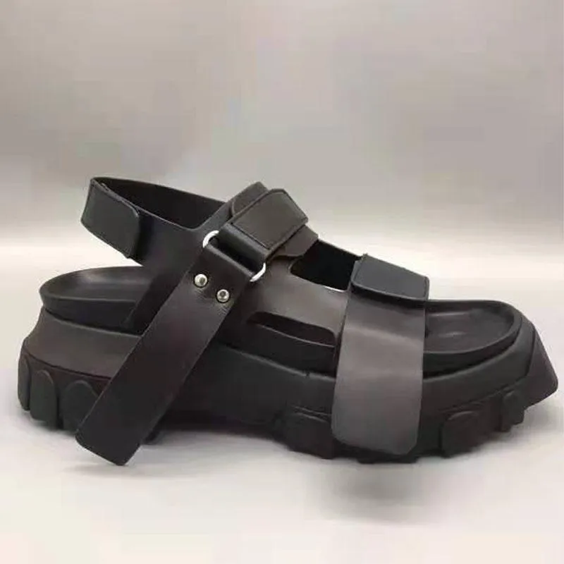 Sandalen Dicker Boden Männer 2022 Sommer Männliche High Street Schuhe Schwarz 18#22/10d50Sandalen