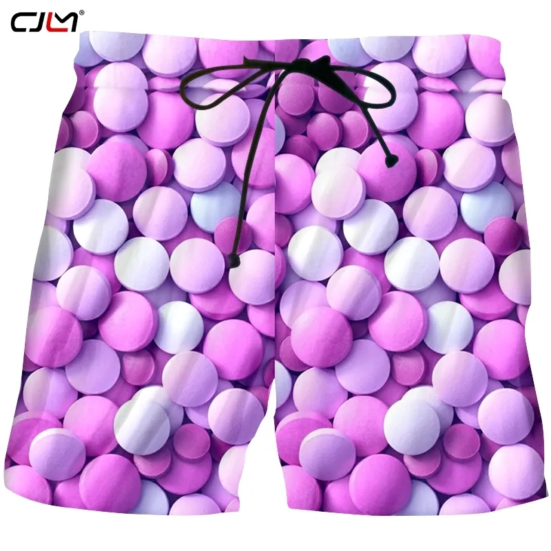 Fashion Man Shorts 3D Medicine Sugar Funny Streetwear Mens Boardshorts Whole body printing Oversized 5XL 220623