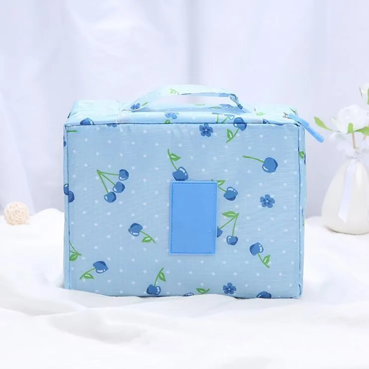 Travel Organizer Cosmetic Bag Women Wash Toiletry Bag Nylon Waterproof Portable Storage Make Up Case